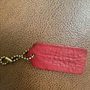 VINTAGE RED COACH HANGTAG